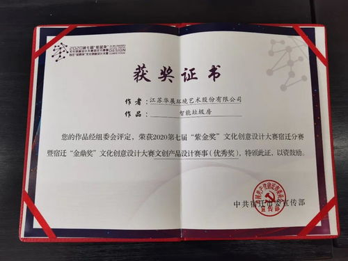華展股份在第七屆 紫金獎(jiǎng) 文化創(chuàng)意大賽榮獲文創(chuàng)產(chǎn)品設(shè)計(jì)賽事優(yōu)秀獎(jiǎng)
